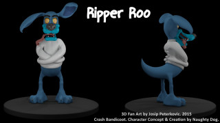 Ripper roo blue nose furry - 3 d model free wallpaper