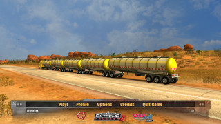 Truck driving desert landscape sky - a road next free wallpaper