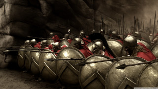 Men armor cave rocks dirt - a cave free wallpaper