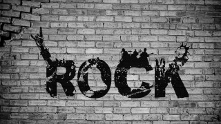 Brick wall rock painted black - a crown free wallpaper