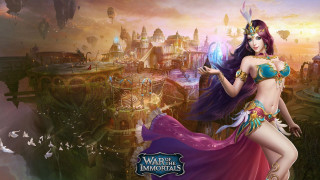 Woman costume cityscape castle glowing 2 - a castle in the background free wallpaper