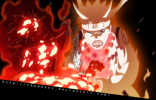 Cartoon character fire demon background 3 - a red flame free wallpaper