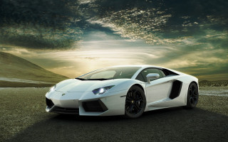 White sports car cloudy sky 7 - a road under a cloudy sky free wallpaper for desktop