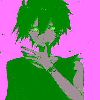 Man red eyes black shirt 2 - his face free wallpaper