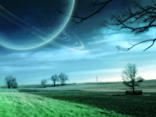 Green field large object sky - a green field free wallpaper