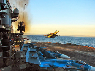 Fighter jet navy ship ocean 2 - free airplane wallpaper