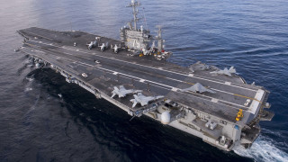 Aircraft carrier ocean boat jet - 100mm free wallpaper