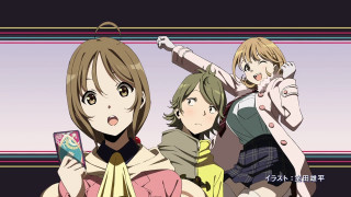 Anime girls surprised cell phones - their face free wallpaper