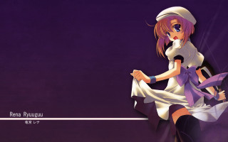 Sailor girl purple umbrella background - computer graphic free wallpaper