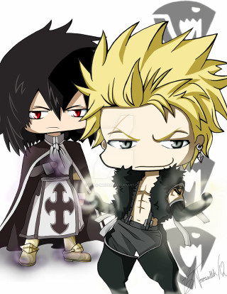 Anime black hair blonde hair - a cross free wallpaper