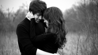 Man woman hugging field tall 3 - tall grass and trees free wallpaper
