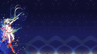 Flying woman white dress aurora - chiho aoshima free wallpaper