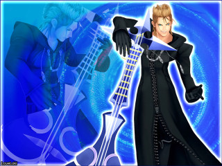 Man black outfit guitar blue - a black outfit holding free wallpaper