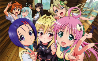 Anime girls group room wooden - looking free wallpaper