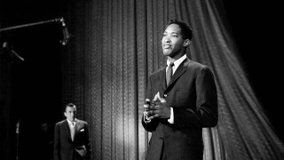 Man suit microphone another man - black arts movement free wallpaper