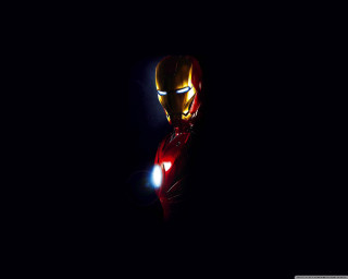 Iron man dark light face - dark background free wallpaper for desktop
