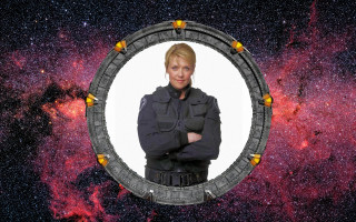 Eve ryder spacesuit star background - a woman in a space suit free wallpaper