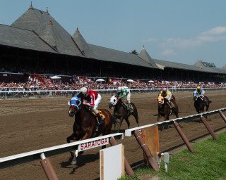 Horse race track crowd watching - art fitzpatrick free wallpaper