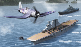 Plane boat ship water air - donald sherwood free wallpaper