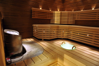 Sauna bowl heater light floor - diffuse free wallpaper