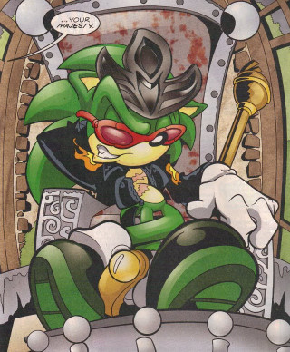 Green black sonic hedgehog sitting - a hammer free wallpaper
