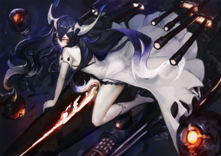 Woman sword demon arm fierce - her hand and a demon free wallpaper