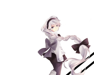 Woman white shirt black pants 2 - monochrome free wallpaper