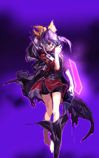 Purple dress cat ears hat - a purple light free wallpaper