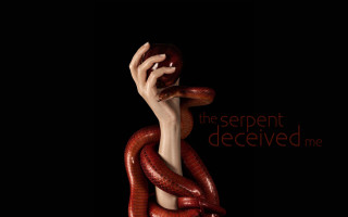 Snake wrapped human body serpent - free cyberpunk wallpaper for desktop