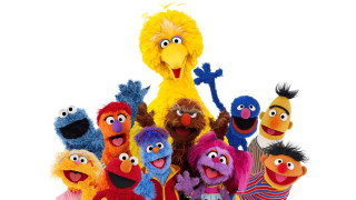 Sesame characters group white background - furry free wallpaper