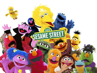 Sesame street characters group sign - furry art free wallpaper