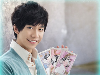 Man holding card cat unicorn - tarot card free wallpaper