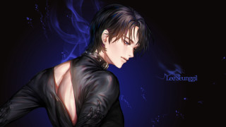 Man black shirt black background 2 - his shirt free wallpaper