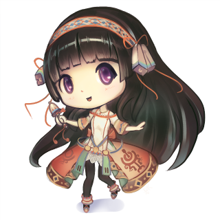 Cartoon girl with hat and - maya free wallpaper