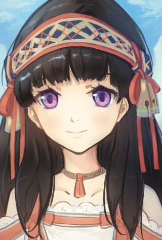 Girl black hair hat red - long black hair free wallpaper