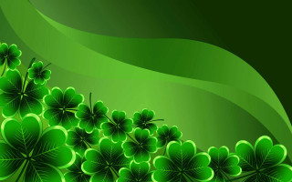 Green background clovers light green - charles mcauley free wallpaper