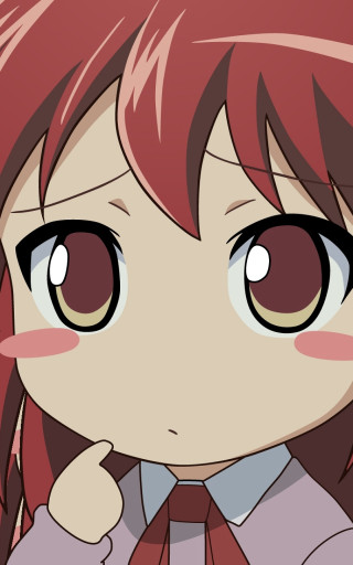 Girl red hair tie serious - a serious look free wallpaper