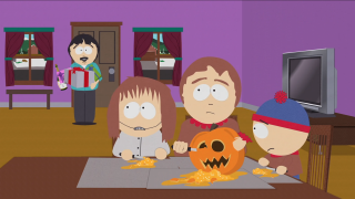Family pumpkin cartoon room tv - dean roger free wallpaper