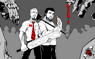 Two men holding baseball bat - the wall behind them free wallpaper