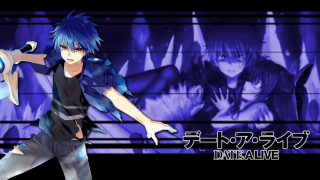Anime blue hair sword character - his hand free wallpaper