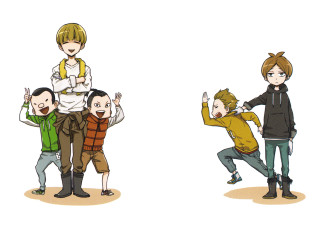 Group people white background cartoon 3 - toyism free wallpaper