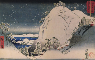Snowy mountain house background snow - a house free wallpaper