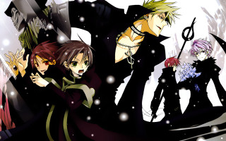 Anime characters snow hands in - their pocket free wallpaper