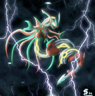 Colorful dragon lightning storm black - epsylon point free wallpaper