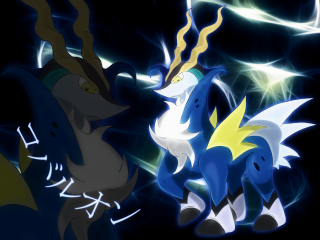 Two pokemons dark tails glowing - intimidating free wallpaper
