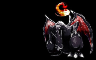 Red black dragon circle wings - its back free wallpaper