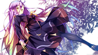 Woman purple hair purple dress 2 - long purple hair free wallpaper