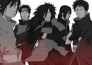 Anime characters red eyes black 6 - a knife free wallpaper