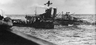 Battleship ocean smoke colorized film - almada negreiro free wallpaper