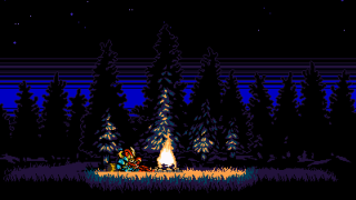 Campfire woods night bear log - dusk free wallpaper